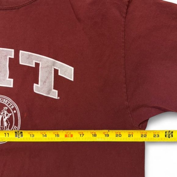 VTG Y2K Men’s Burgundy Champion MIT Graphic T-Shirt Size XL - Picture 6 of 7